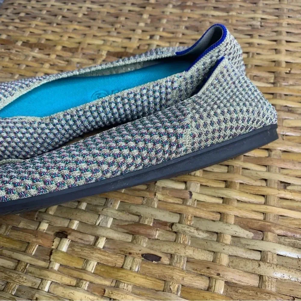 ROTHY'S Limited Edition Round Toe Metallic Multi Flat - Picture 8 of 10
